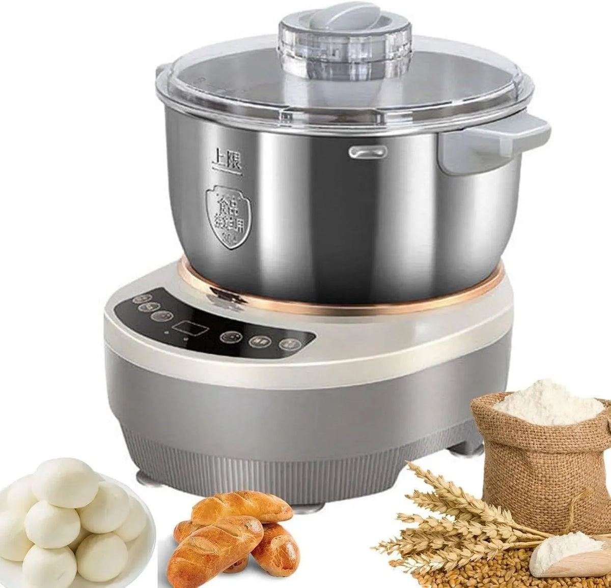 5L/7L Design Diviso, Impastatrice per Pane, per Impastatrice Professionale, Planetaria con Tirapasta, Timer Intelligente, Impastatrice Planetaria