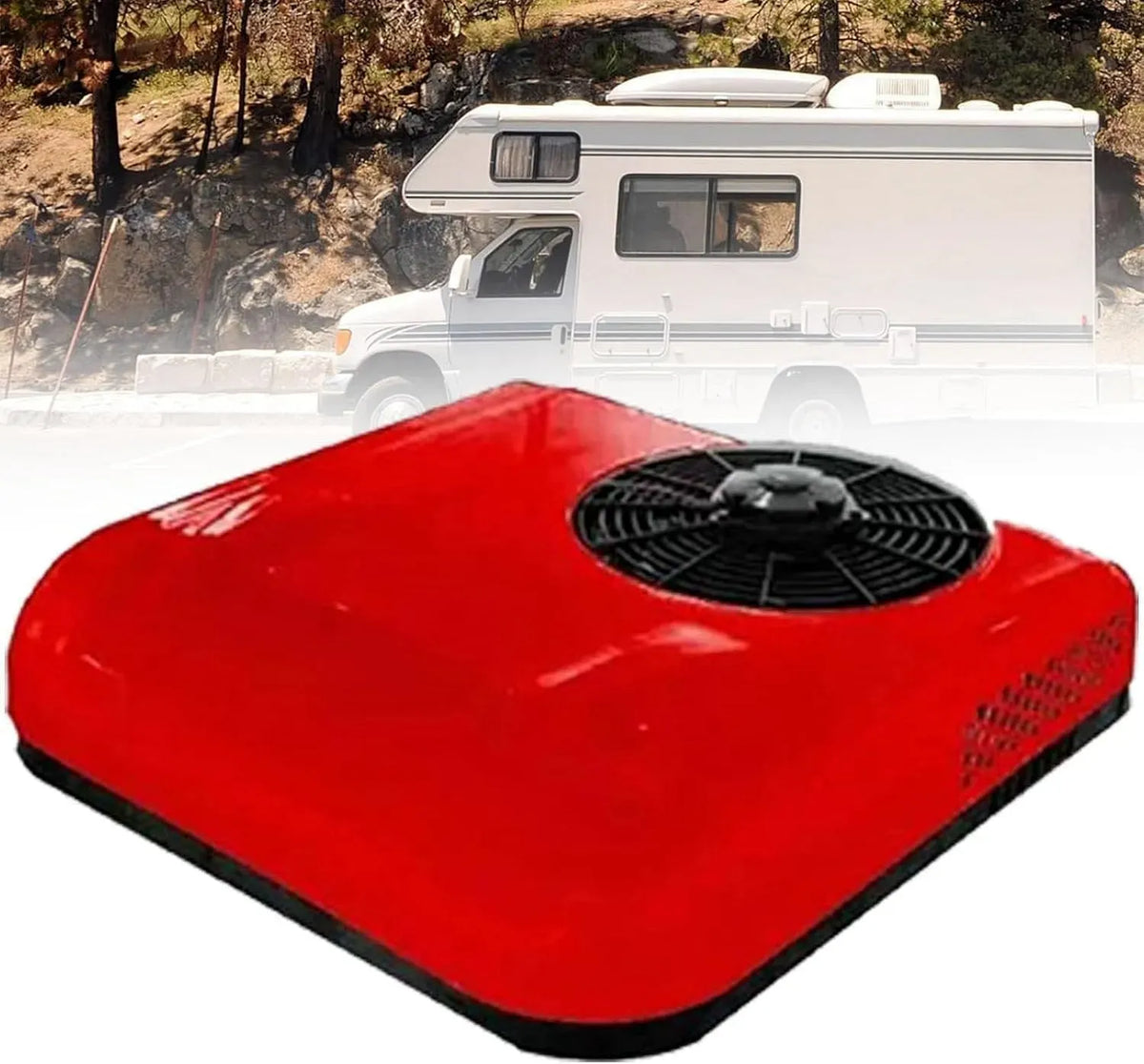 Condizionatore 12V/24V, 12 V, 8840 BTU, climatizzatore, Condizionatore d'Aria da Tetto DC per Camper e Camion