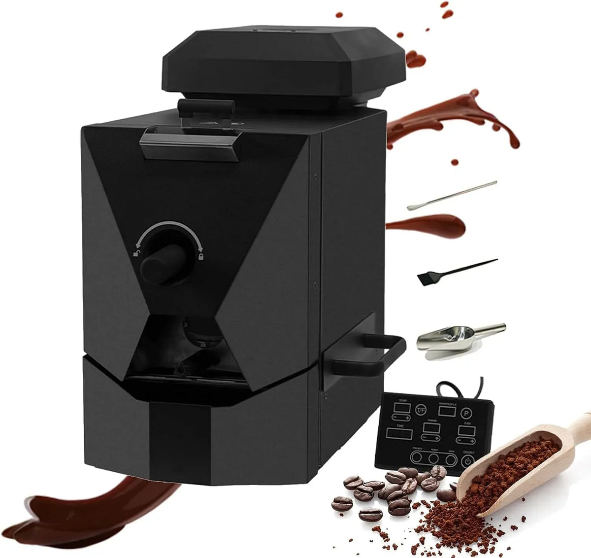 filtro, macchina da caffè elettrica, 3 programmi, 400 g, per chicchi di caffè da 400 g