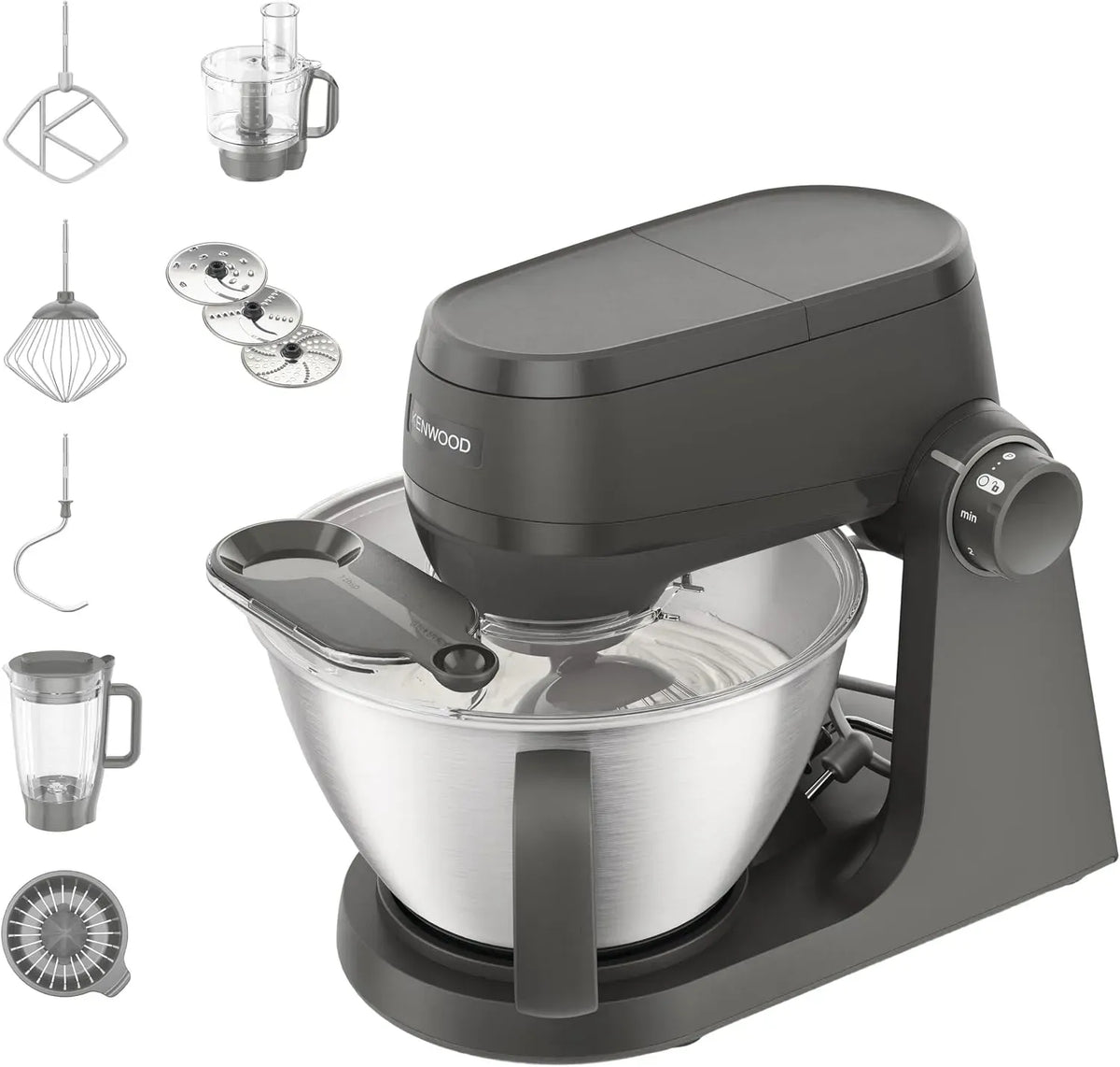 Kenwood KHC30.050GY Frullatore, pizza, grigio, di Impasto Pane e Pizza, 1.7 kg