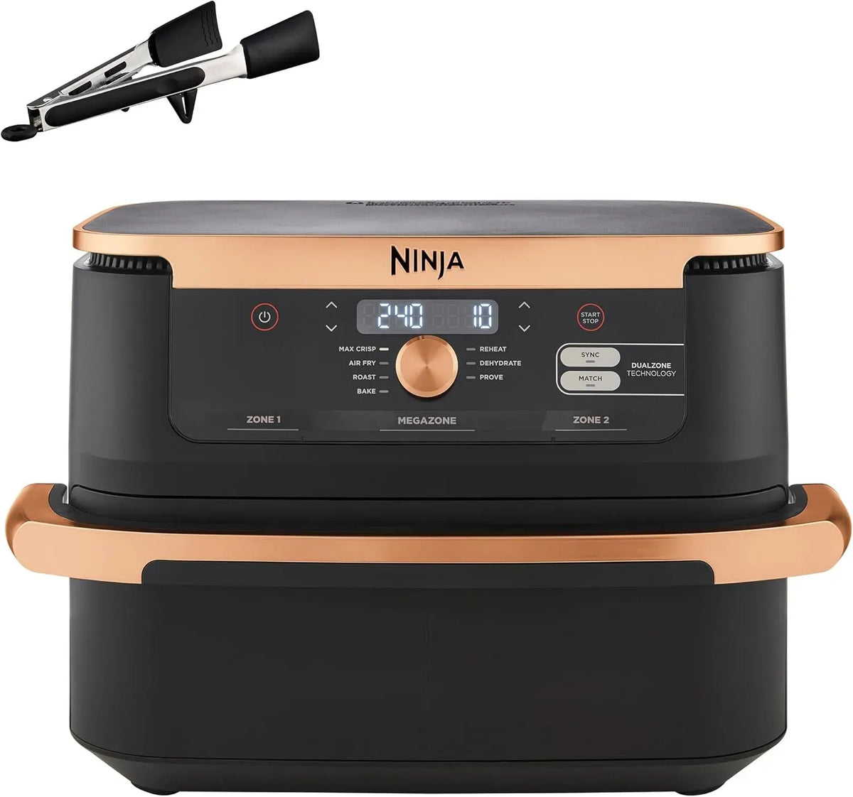 Ninja AF500EUCP Friggitrice ad aria, nero, Foodi FlexDrawer