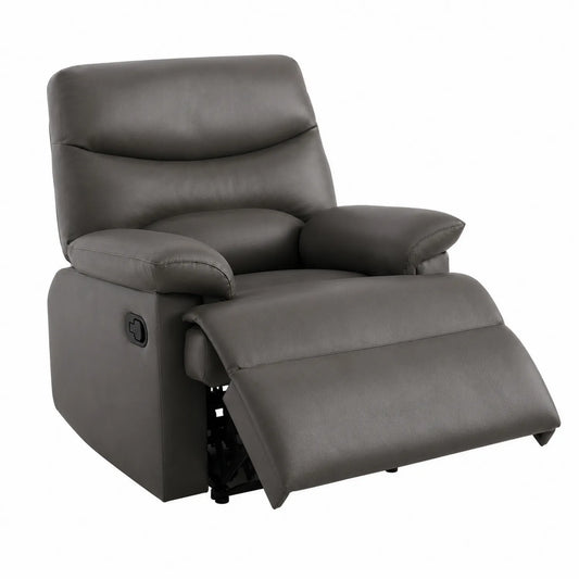 Poltrona Reclinabile in Similpelle Grigio