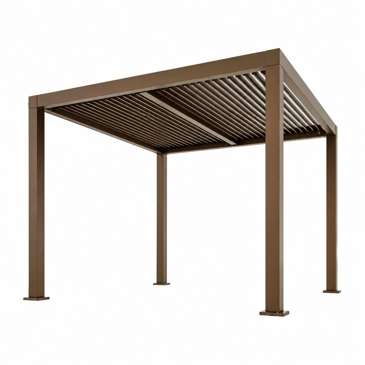 Pergolato in Alluminio Marrone 300x300 cm