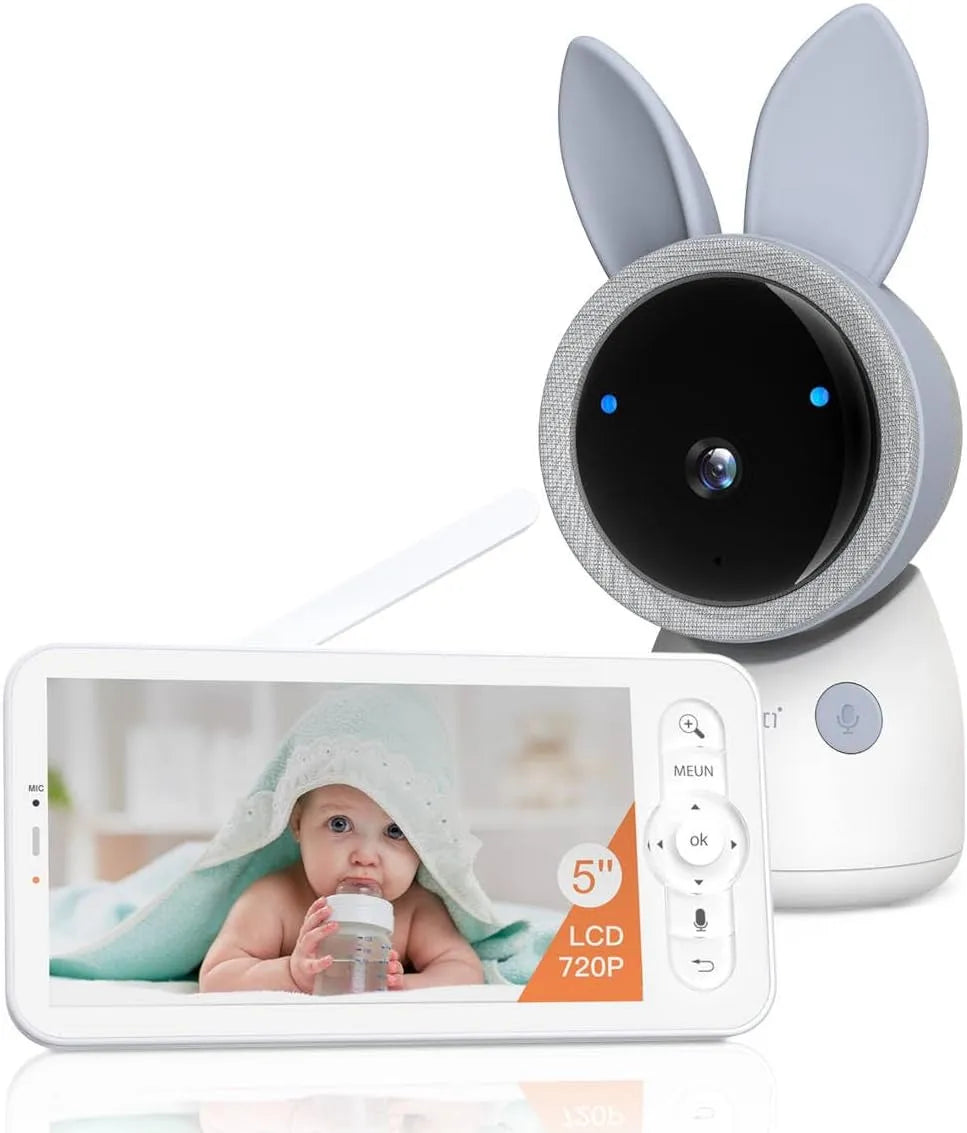 funzione girevole e inclinazione dotato di tracciamento automatico, AINanny A4 Kit Plus 4 MP Video Baby phone con schermo LCD da 12,7 cm