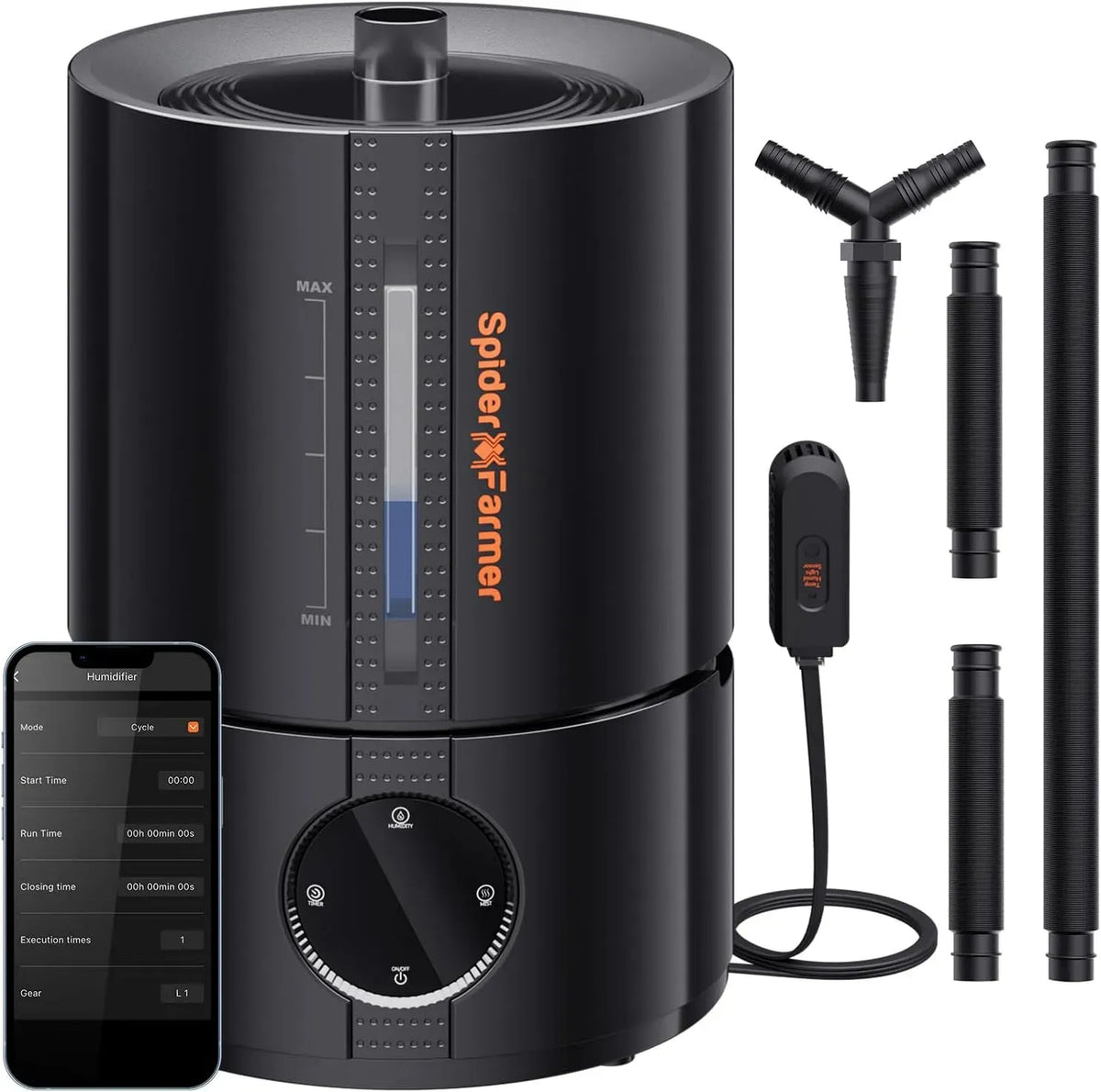 umidificatore, 5 L, 450 ml/h, nero, per piante Tenda da coltivazione Camera da letto
