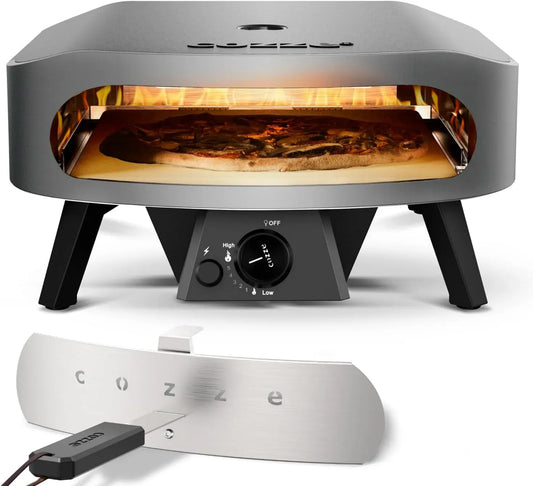 Forno elettrico per pizza, 17 pollici, 50 mbar, Bruciatore a U da 8,0 kW