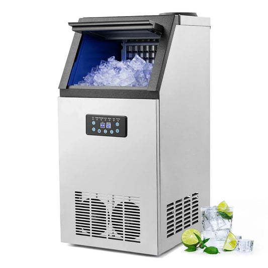 59kg/24h Macchina, 59 kg, display LCD, professionale, ristoranti, acciaio inox, per Casa Ufficio Ristorante Bar, CREWORKS