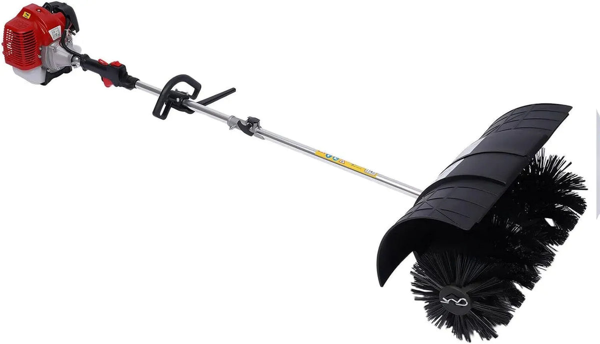 Spazzatrice Manuale, Power Cleaning Sweeper Handd Gas, Scopa a Gas in formato mobile Efficiente, Benzina Scopa Elettrico Spazzaneve Spazzatrice