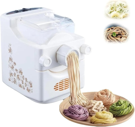 Macchina per pasta, 180 W, macchina per tagliatelle, capacità 500 g, Pressa elettrica per tagliatelle da 180 W, 9 stampi