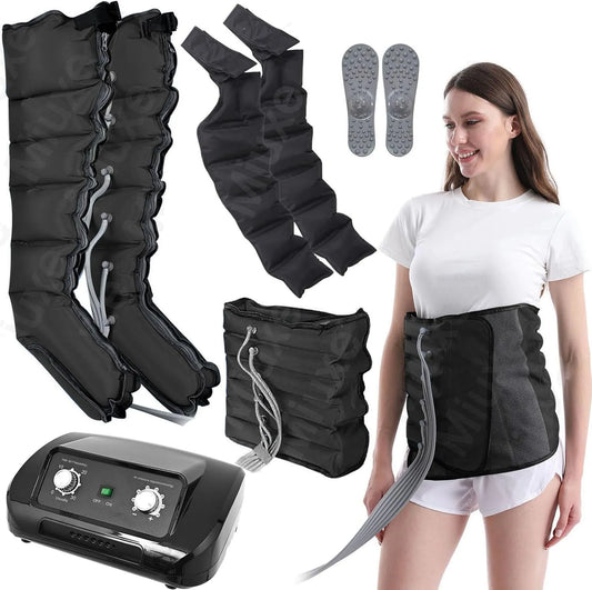Gambe+1 Addome+2 Pressoterapia, dispositivo pressoterapia per gambe, professionale, nero, per Casa Professionale