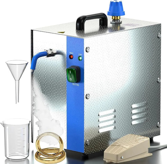 macchina per la, Pulitore, 2 L, 1300 W, vapore, acciaio inox, per gioielli e macchina per la pulizia a vapore