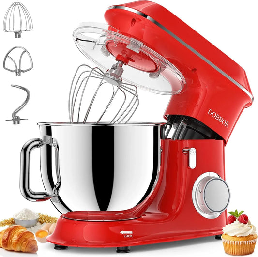 Robot da cucina 9.5Litri, 9.5 L, 1500 W, acciaio inox, rosso, 7 velocità con Gancio per Impastare