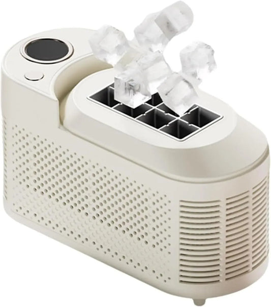 Macchina per il ghiaccio, cavo, 120 W, 12 V, portatile, bianco, per il ghiaccio portatile da banco per auto