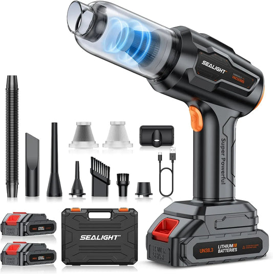 Aspirapolvere, SEALIGHT 9-in-1, argento, 2 Batterie Ricaricabili con Motore Senza Spazzole