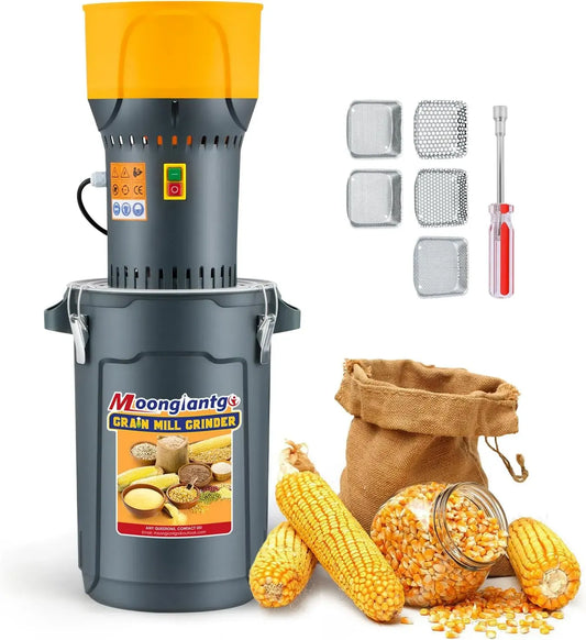 Mulino, macinatore elettrico, 25 L, 1300 W, per Cereali 1300W Macina Cereali Elettrico, Moongiantgo