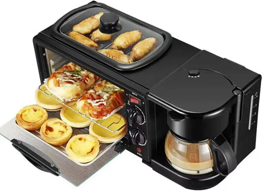 Tostapane, 9 L, 1050 W, 100 a 230 °C, rivestimento antiaderente, Macchina per La Colazione da Tavolo per La Casa da 9 Litri