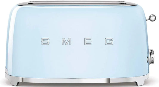 Smeg TSF02PBEU Tostapane, 1500 W, scongelamento, 2 Scomparti da 36mm, 6 Livelli di Doratura