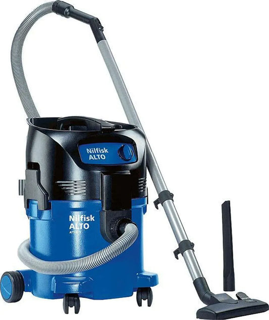 Aspirapolvere, 1500 W, 230 V, nero, aspiratore elettrico domestico, Nilfisk Attix 30-01 Aspirapolvere da Asciutto e Bagnato