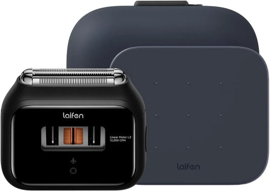 Accessorio per elettrodomestico, nero, ricambio e accessorio, Laifen P3 Bundle Rasoio Elettrico a Lamina a 3 Lame con Accessori