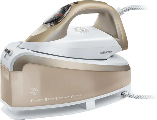 Piastra, ferro da stiro elettrico, 1,5 L, 2400 W, 130 g, 395 g, ampio serbatoio, vapore