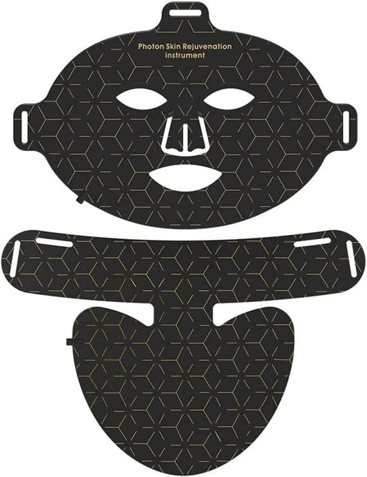 anti-invecchiamento, Maschera viso e collo a LED per terapia della luce rossa, per adatta per tutti i tipi di pelle a casa e spa, rassodante e