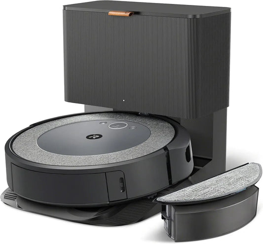 Robot aspirapolvere, Wi-Fi, 2 Spazzole Multi-Superficie, App e Assistente Vocale, iRobot Roomba Combo i5+, Mappatura Intelligente
