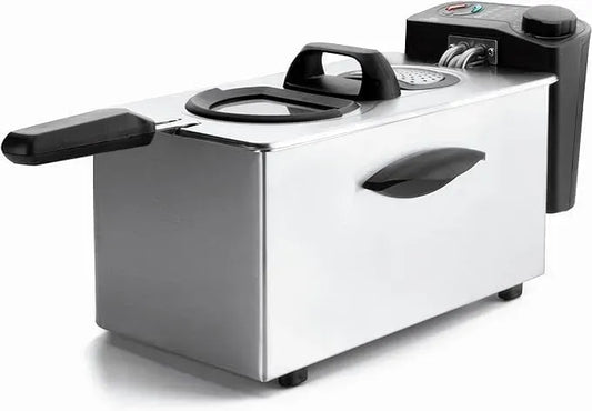realizzata in acciaio inossidabile, capacità 3,50 litri, per Suinga Friggitrice elettrica uso professionale, dimensioni 41x22x21 cm