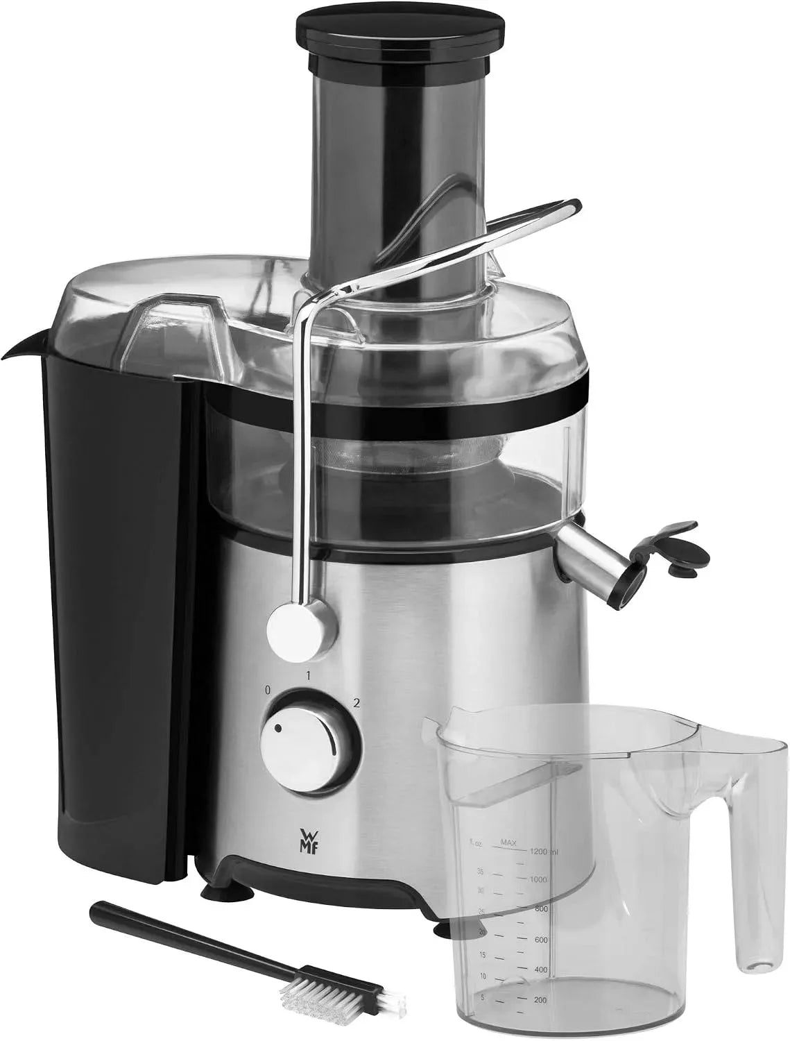 WMF macchina per succo, filtro, estrattore di succo e spremiagrumi, 1,2 L, 500 W, acciaio inox, 2 livelli