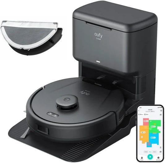 Aspirapolvere L60, 5000 Pa, aspiratore elettrico domestico, eufy Robot Lavapavimenti e Aspirapolvere con Stazione Autopulente