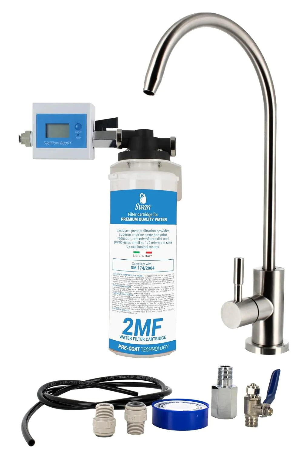 Lavello da cucina 2MF QL1, Sistema Filtraggio Acqua Sottolavello 2MF