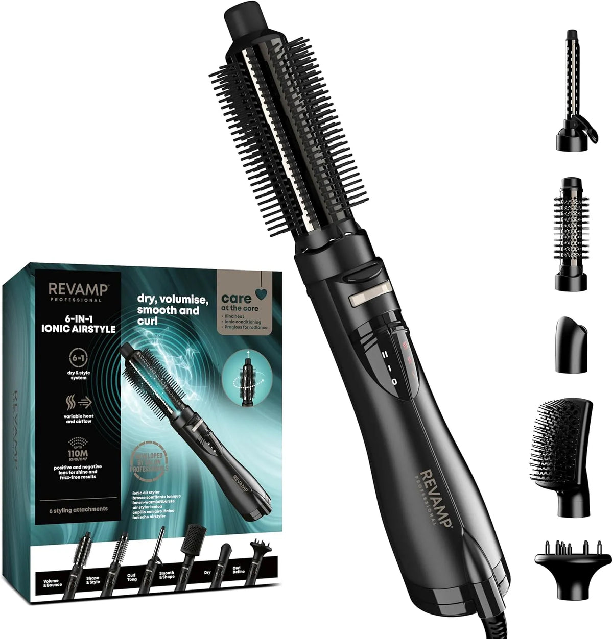 Spazzola, Progloss Airstyle Spazzola ad Aria 6 in 1, REVAMP