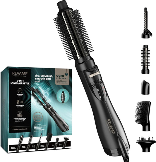 Spazzola, Progloss Airstyle Spazzola ad Aria 6 in 1, REVAMP