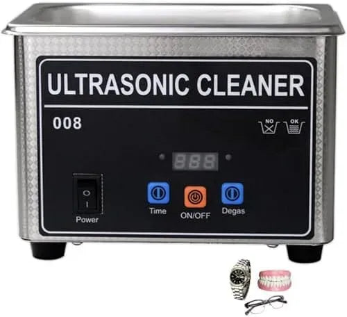 vasca per pulizia a ultrasuoni, Pulitore, 60 W, 800 ml, professionale, acciaio inox, per Gioielli