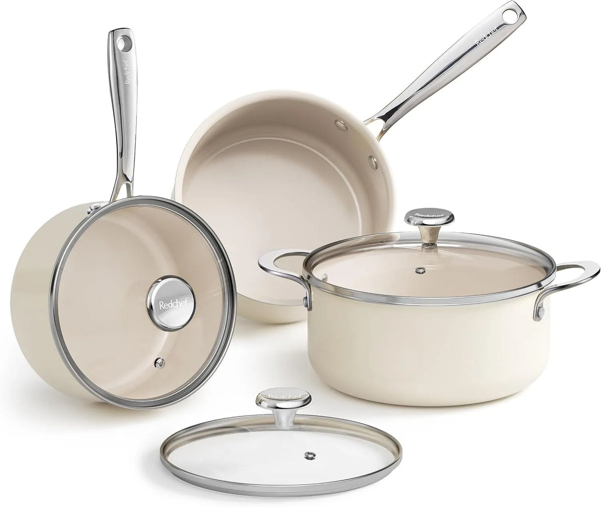 Forno elettrico, 24 cm, Redchef Set di pentole in ceramica 6 pezzi, casseruole 18/20 cm