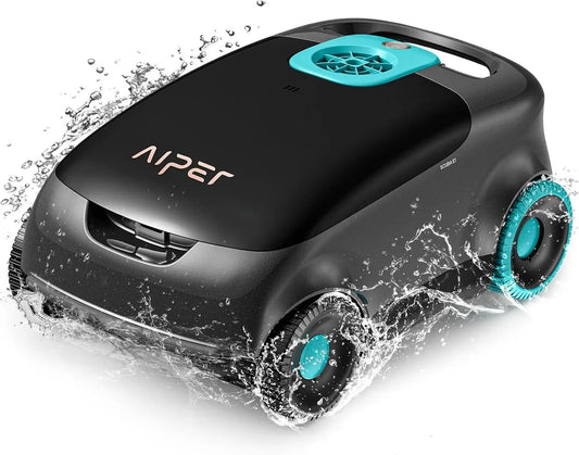 100mq trimotore, Robot, robot pulitore per piscina, senza fili, grigio, AIPER