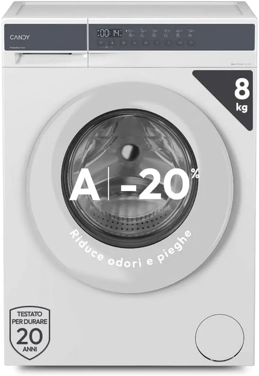 Candy Lavatrice, 8 kg, classe energetica A, bianco, 1200 Giri, Classe A-20%