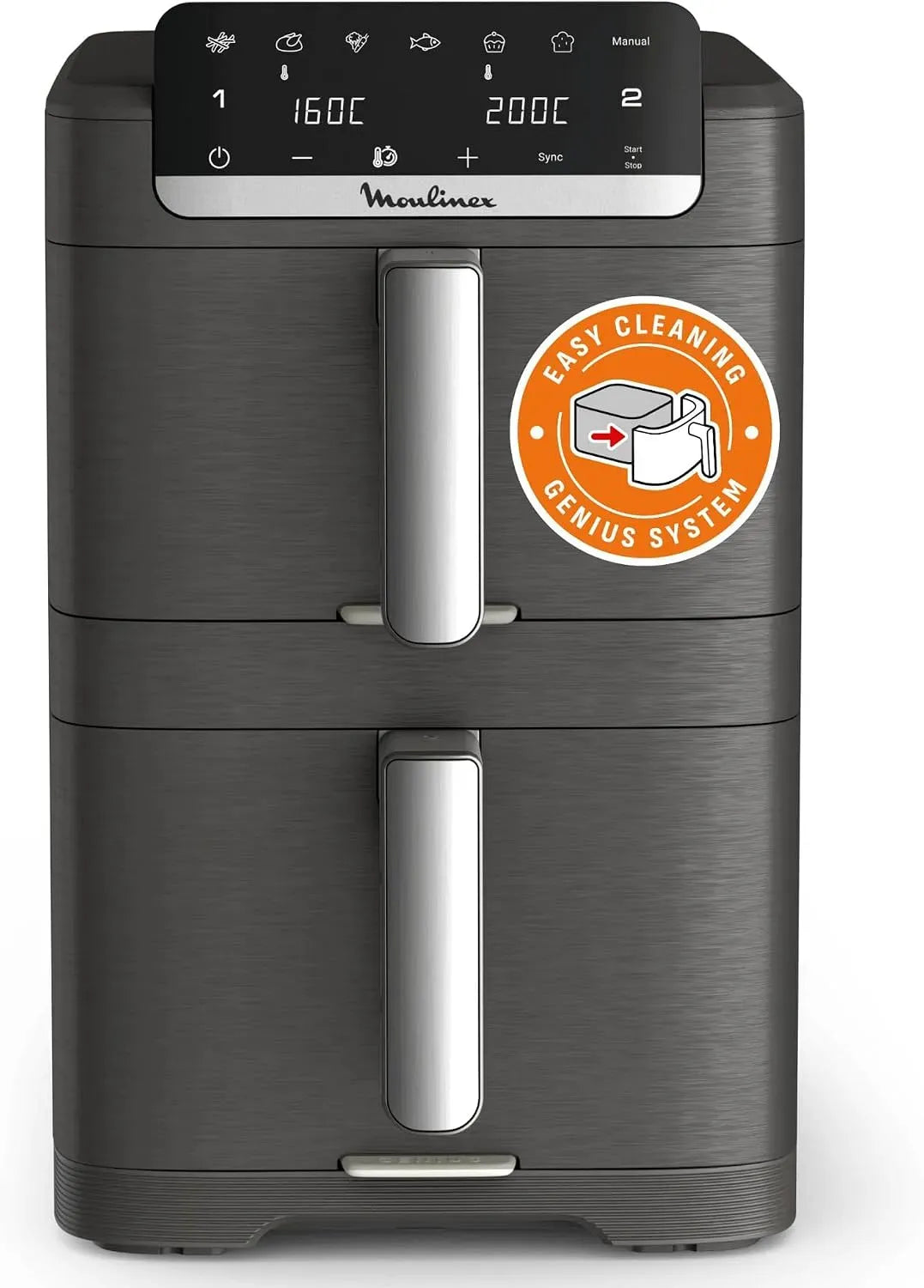 Moulinex EZ756H Friggitrice ad aria, friggitrice elettrica senza olio, Easy Fry Crispy Stack