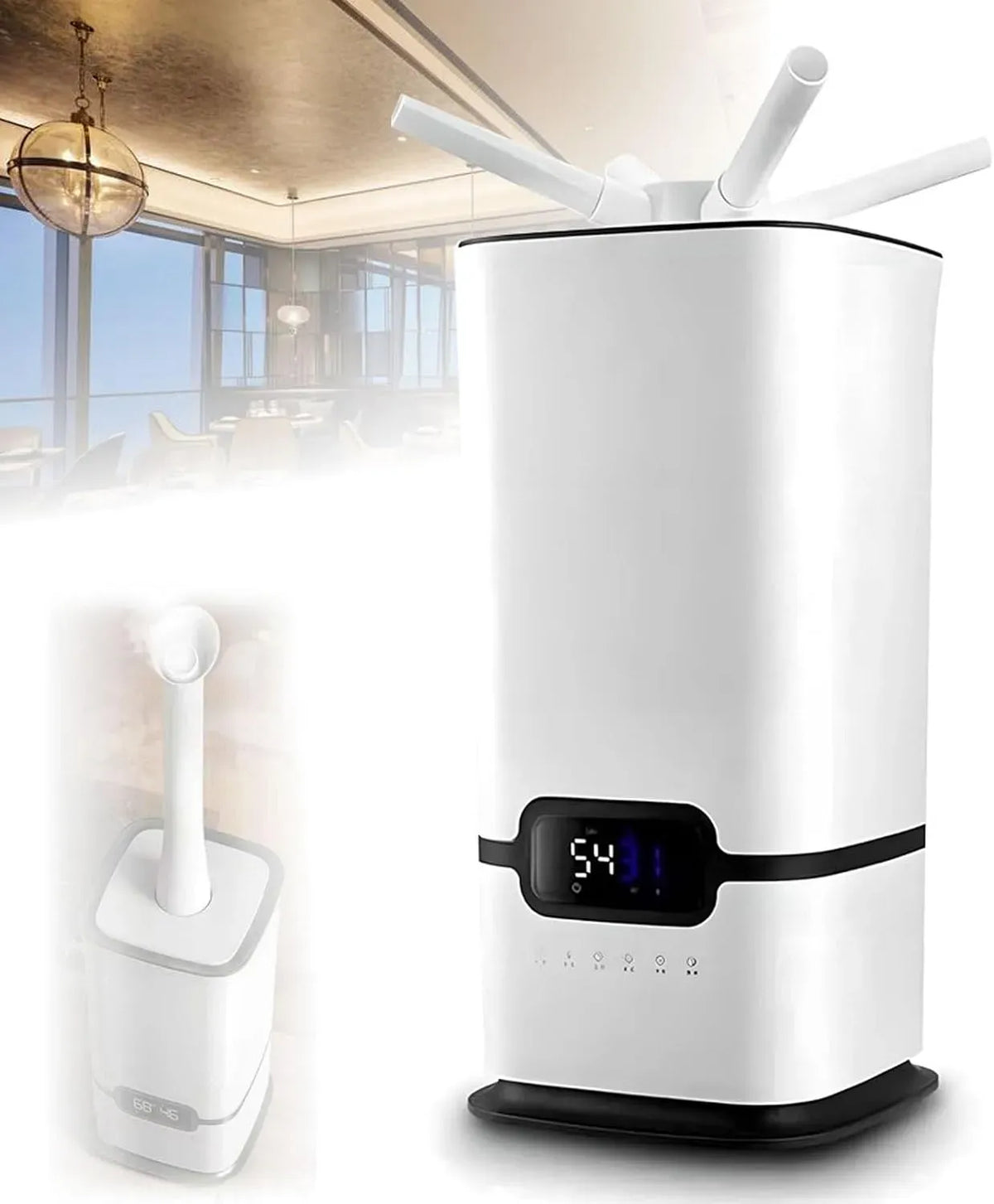 Umidificatore, umidificatore industriale, 16 L, timer, 3 velocità