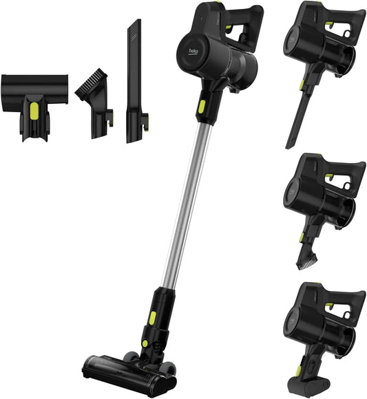 Beko VRT51225VB h121 Aspirapolvere, 150 W, nero, 45 Min Di Autonomia, 25 x 23 x cm, 0,6 Lt, 2.53 kg
