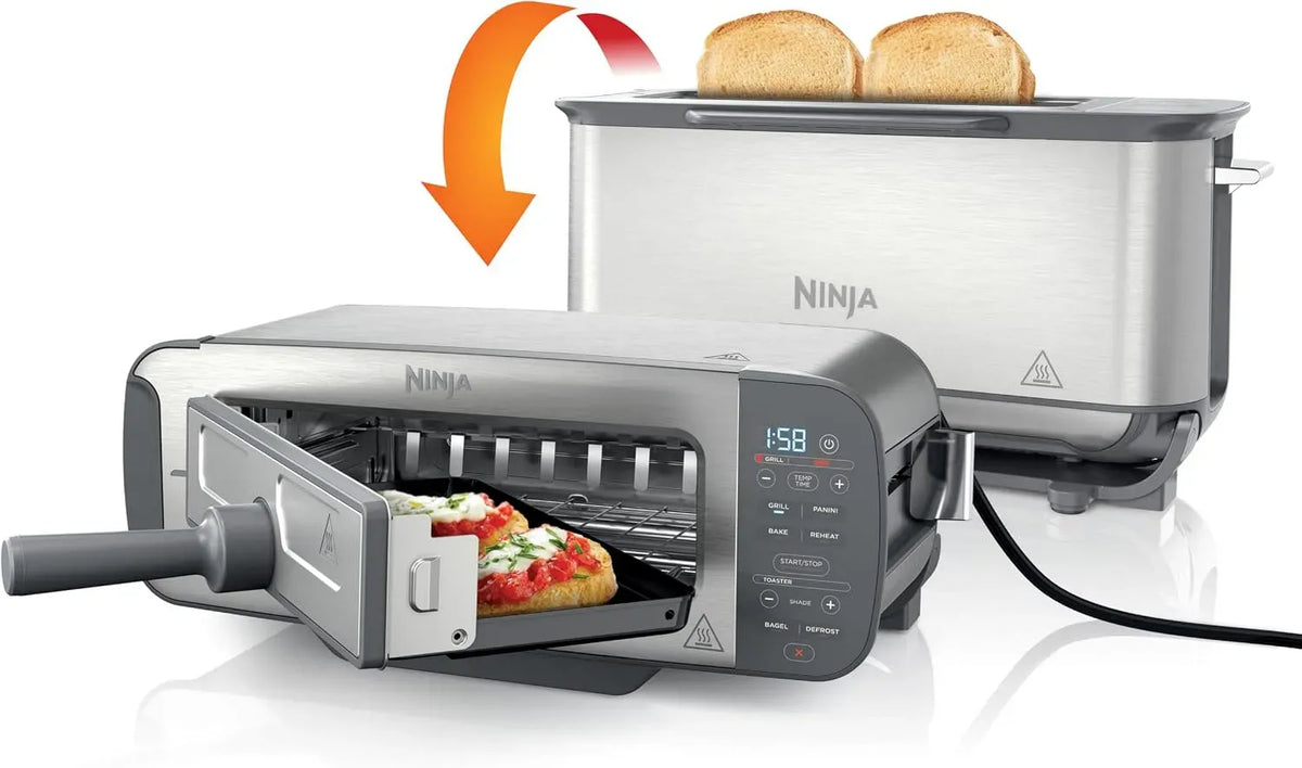 Ninja 3-in-1 ST202EU Tostapane, 7 programmi, acciaio inox, 7 Livelli di Tostatura, 7 Funzioni di Cottura