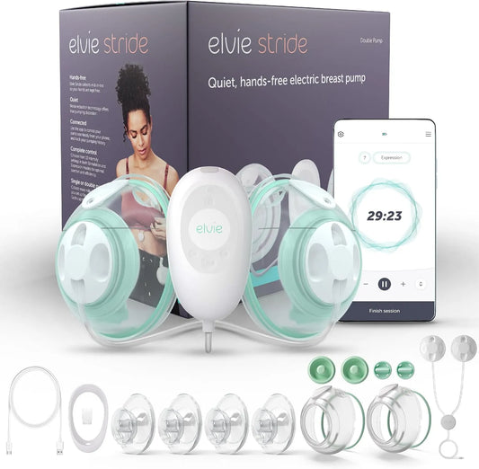 Tiralatte, pompa per latte materno, tiralatte elettrico, Elvie Stride Hospital-Grade Tiralatte controllato da app