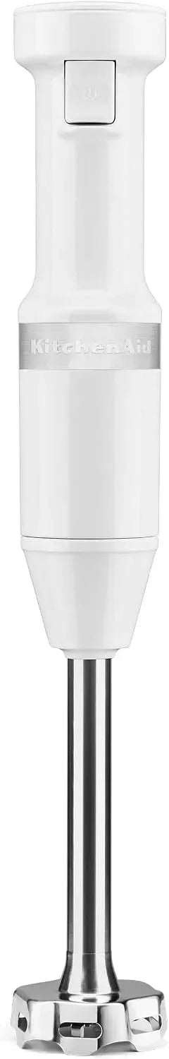 KitchenAid KHBV53 Frullatore, bianco, mixer da cucina, Frullatore a immersione con filo a velocità variabile